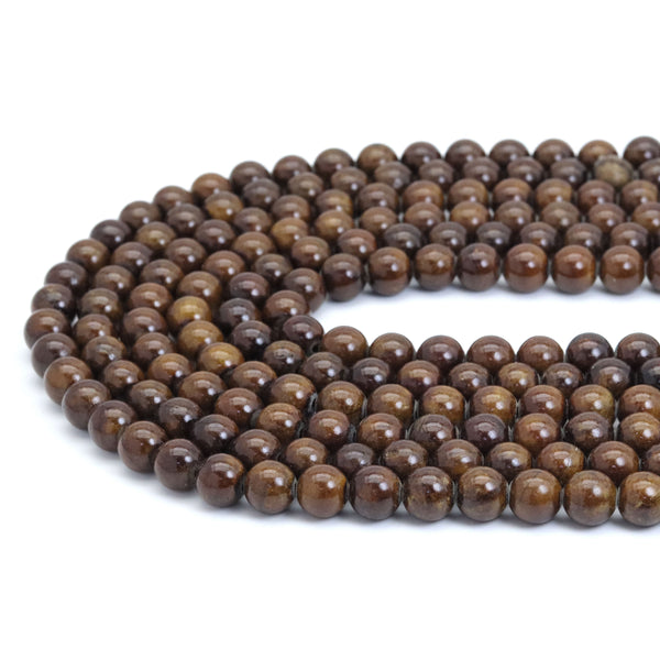 Dark Brown Jade Round Smooth Beads, SkuU2023 Bestbeads&Beyond
