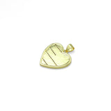 American Flag Color Enamel Gold Heart  Pendant, Sku#LK973