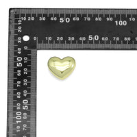 Gold  Puffy Heart Charm Pendant, Sku#LK991