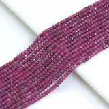 2x3mm Genuine Ruby Rondelle Faceted Beads, Sku#U2271
