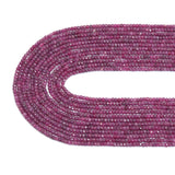 2x3mm Genuine Ruby Rondelle Faceted Beads, Sku#U2271