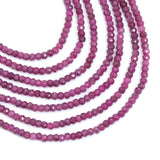 2x3mm Genuine Ruby Rondelle Faceted Beads, Sku#U2271