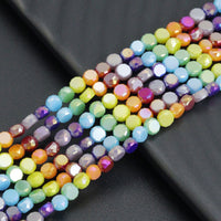 2.5x4mm Rainbow Glass Coin Beads, Sku#U2169