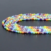 2.5x4mm Rainbow Glass Coin Beads, Sku#U2169