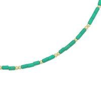 Green Turquoise stone beaded necklace, sku#EF563
