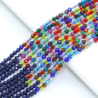 2mm Mixed Color Crystal Round Faceted Beads, Sku#U2178