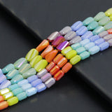 Rainbow Crystal Barrel/Twisted Beads, Sku#U2170