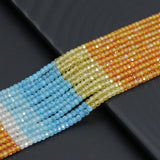 2x3mm Mixed Color CZ Faceted Rondelle Beads, Sku#U2175