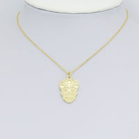 Gold Skull Head Charm Pendant, Sku#LK1103