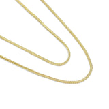 Silver Gold Wheat Chain  Necklace, Sku#LD552