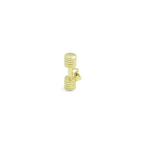 Gold Dumbell Charm Pendant, Sku#Lk1108