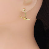 Gold Dot Knot Stud Earrings, Sku#LX621
