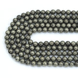 Quality Natural Pyrite 8mm/10mm, Pyrite Gemstone Beads, 15.5inch strand, SKU#U2280