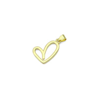 Gold unbalanced Heart Shape Charm Pendant, Sku#LK1114