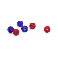 Blue Red Rhidium Stone Round Ball Beads, Sku#FH228