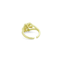 Gold Flower Statement Adjustable Ring, Sku#LK1115