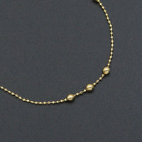 Dainty Gold ball Chain Adjustable Necklace , Sku#JL203