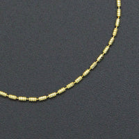 Gold Dainty bar Link Chain Adjustable Necklace , Sku#JL204