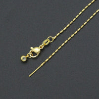 Gold Dainty bar Link Chain Adjustable Necklace , Sku#JL204