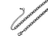 CZ Rectangle Chain Necklace, Sku#EF600