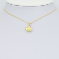 Gold Yellow 3D Fish Charm Pendant, Sku#Y1012