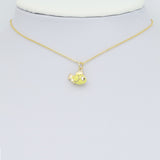 Gold Yellow 3D Fish Charm Pendant, Sku#Y1012