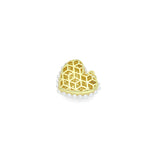 White Pearl Gold Heart Shape Charm Pendant, Sku#A456