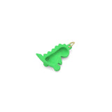 Gold Green Little Dinosaur Charm Pendant, Sku#Y1015