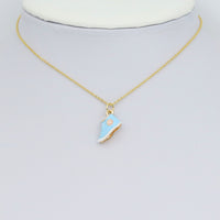 Blue Enamel  Shoe Charm Pendant, Sku#Y1012