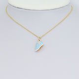 Blue Enamel  Shoe Charm Pendant, Sku#Y1017