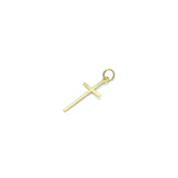 Thin Long Gold Cross Charm Pendant, Sku#Y1020
