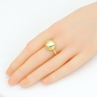 Gold Dome Ball Adjustable Ring, Sku#LK1132