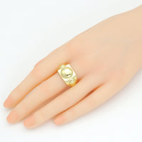 Gold Funky Chunky Statement Adjustable Ring, Sku#LK1143