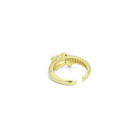 Twisted Rope CZ Adjustable Ring, Sku#LK1131