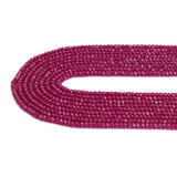 Red Corundum Faceted Rondelle Beads, Sku#U2128