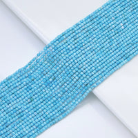 2.5mm Faceted Cube Blue Turquoise Beads, Sku#U1827