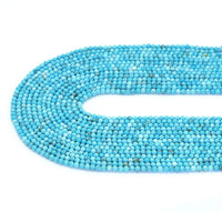 Blue Turquoise Faceted Round Beads, Sku#U1831