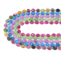 6x8mm Faceted Rice Jade Beads, Sku#U2308-1