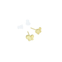 Gold Silver Butterfly Stud Earrings, Sku#Y953
