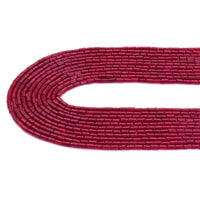 Red Coral Smooth Tube Beads, Sku#U1836