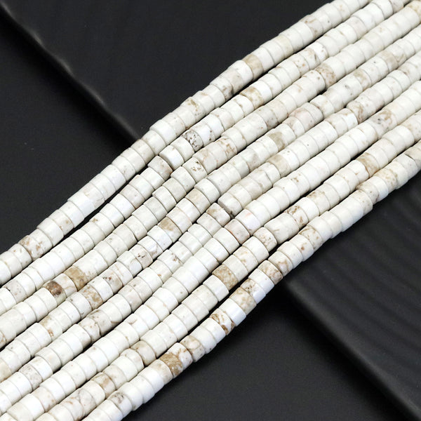 White Turquoise Heishi Beads, SkuU1834 Bestbeads&Beyond