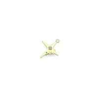 Gold Silver Clear CZ North Star Charm, Sku#A193