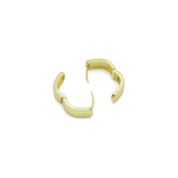 Gold Hammered Hoop Earrings, Sku#LK1026