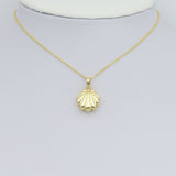 White Pearl Gold Shell Shape charm, Sku#LK1022