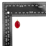 Red Oval Charm Pendant, Sku#LK1122