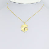 Gold Clover Shape Charm Pendant, Sku#LK1123