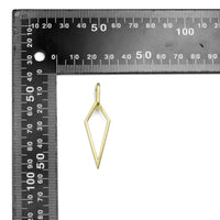 Gold Kite Frame Shape Stud Earrings, Sku#A268