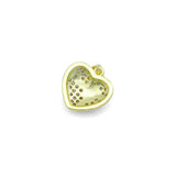 Clear CZ Gold Bow Ribbon Heart Charm Pendant, Sku#LK1139