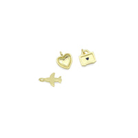 Air Plane I Love Travel Heart Camera Purse Charm Pendants,Sku#LD743