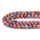 14mm Pink Orange Agate Round Smooth Beads, Sku#U1846